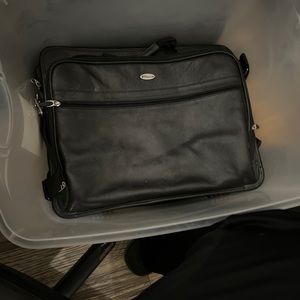 Targus leather black laptop bag